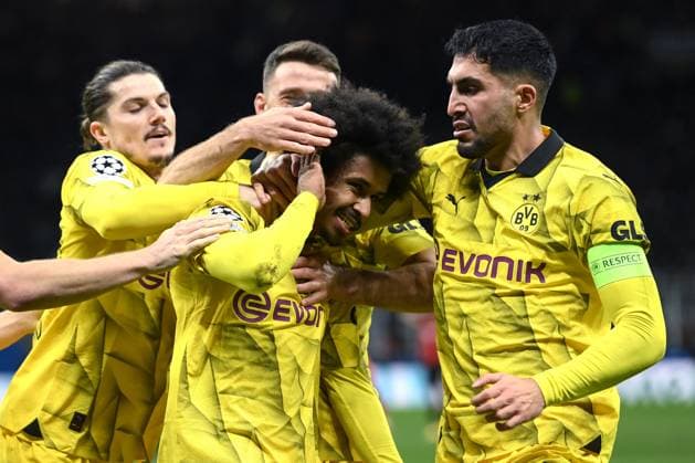 Db Milano 28 11 2023 - Champions League Milan-Borussia Dortmund foto Daniele Buffa Image nella foto: esultanza gol Donyell Malen 
