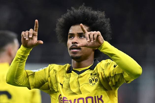 Db Milano 28 11 2023 - Champions League Milan-Borussia Dortmund foto Daniele Buffa Image nella foto: esultanza gol Karim Adeyemi 