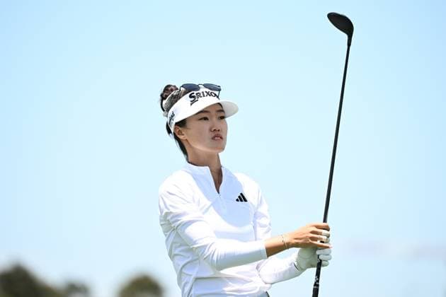 GOLF AUSTRALIAN OPEN, Grace Kim of Australia plays a shot from the tee during the Pro-Am ahead of the Australian Open 2023 at the Australian Golf Club in Sydney, Wednesday, November 29, 2023. ( NO ARCHIVING, EDITORIAL USE ONLY, NO USE IN BOOKS WITHOUT CONSENT SYDNEY NEW SOUTH WALES AUSTRALIA  Copyright: xDANxHIMBRECHTSx 20231129001871287133