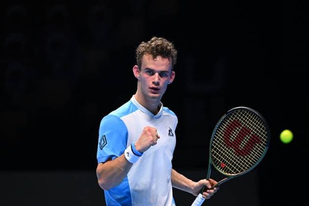 ATP, Tennis Herren NextGen - Jeddah JEDDAH, Saudi Arabia- NOVEMBER 28: Images of Luca Van Assche from France on day 4, photo by Corinne Dubreuil ATP Tour Jeddah Saudi Arabia  Copyright: xDubreuilxCorinne ABACAx