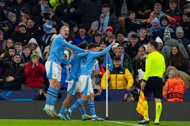 Manchester City v RB Leipzig: Group G - UEFA Champions League 2023 24 Julian Alvarez 19 of Manchester City is celebrating his goal during the UEFA Champions League, Group G match between Manchester City and RB Leipzig at the Etihad Stadium in Manchester, on November 28, 2023. Manchester Manchester United, ManU Kingdom  Copyright: xMIxNewsx originalFilename:fletcher-manchest231128_npanS.jpg