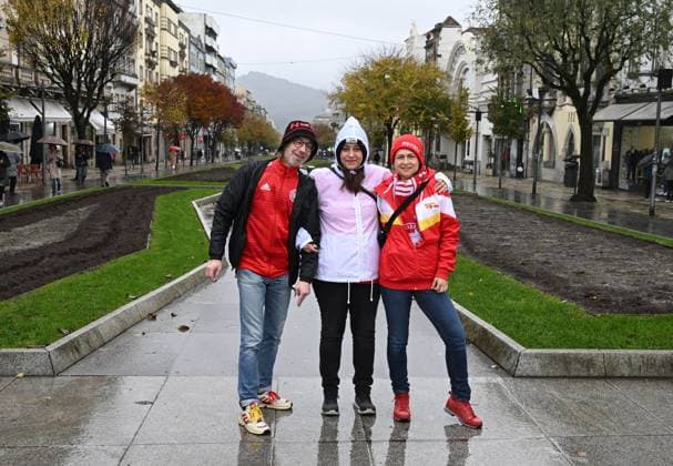 Fussball, Herren, Saison 2023 2024, UEFA Champions League (Gruppe C, 5. Spieltag), SC Sporting Braga - 1. FC Union Berlin, Union-Fans in der Innenstadt von Braga, 29.11. 2023, Copyright: xMatthiasxKochx