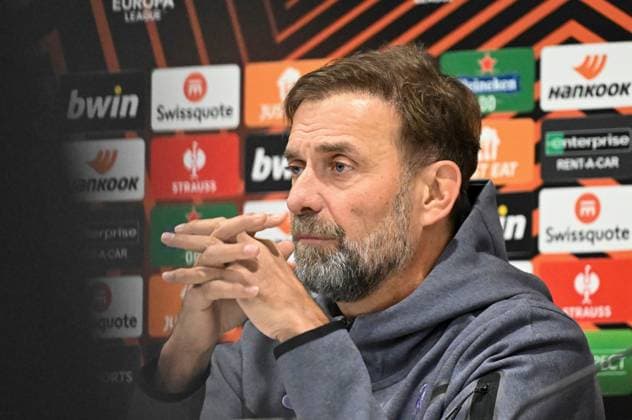 SOCCER - UEFA EL, Liverpool vs LASK LIVERPOOL,ENGLAND,29.NOV.23 - SOCCER - UEFA Europa League, group stage, Liverpool FC vs Linzer ASK, preview, press conference, PK, Pressekonferenz Liverpool. Image shows head coach Juergen Klopp (Liverpool).  GEPAxpictures xAvnixRetkoceri
