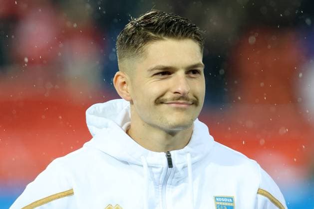 FLORENT MUSLIJA, Kosovo, Qualificazioni europee, Euro Qualyfing, Euro 2024, Swiss vs Kosovo 1-1, 18-11-2023, Primo piano, Head shot QUALIFICAZIONI EUROPEE 2023-24 EURO 2024 SVIZZERA-KOSOVO 1-1