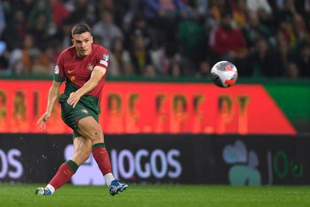 Portugal V Iceland: Group J - UEFA EURO, EM, Europameisterschaft,Fussball 2024 European Qualifiers Joao Palhinha of Portugal is in action during the Group J - UEFA EURO 2024 European Qualifiers match between Portugal and Iceland at Estadio Jose Alvalade in Lisbon, Portugal, on November 19, 2023. Lisbon Portugal  Copyright: xAlexxNicodimx originalFilename:nicodim-portugal231119_npx6R.jpg