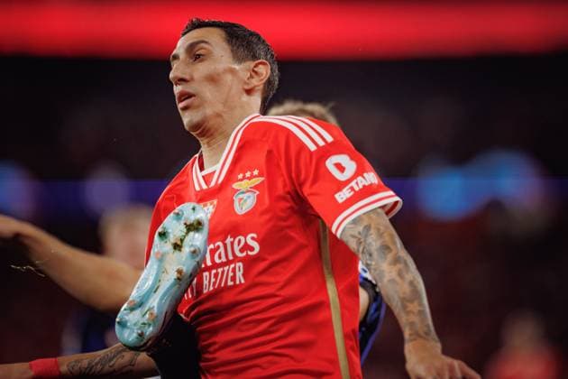 Angel Di Maria during UEFA Champions League 23 24 game between SL Benfica and Inter Milan at Estadio Da Luz, Lisbon, Portugal. (Maciej Rogowski) Lisbon Estadio Da Luz Portugal Copyright: xMaciejxRogowskix slbinter-full-29-11=2023-16