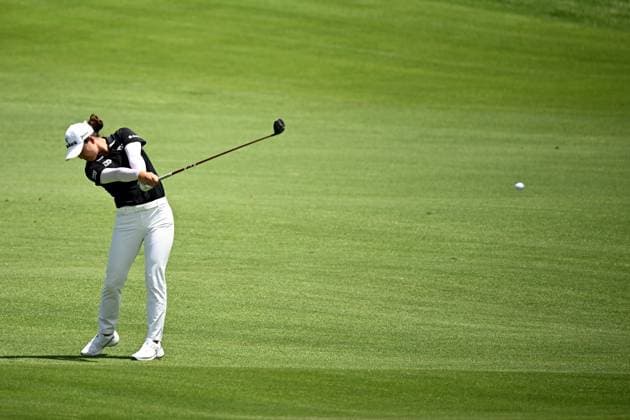 GOLF AUSTRALIAN OPEN, Minjee Lee of Australia plays a shot from the 8th fairway during Round 1 of the Women?s Australian Open 2023 at the Lakes Golf Club in Sydney, Thursday, November 30, 2023. ( NO ARCHIVING, EDITORIAL USE ONLY, NO USE IN BOOKS WITHOUT CONSENT SYDNEY NEW SOUTH WALES AUSTRALIA  Copyright: xDANxHIMBRECHTSx 20231130001871746916