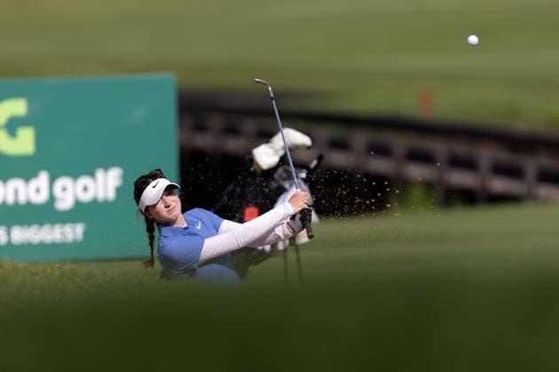 SYDNEY, AUSTRALIA - NOVEMBER 30: Gabriela Ruffels plays from the bunker during round 1 of The Australian Open Golf at The Lakes Golf Club on November 30, 2023 in Sydney, Australia. (Photo by Damian Briggs Speed Media Icon Sportswire) GOLF: NOV 30 Australian Open EDITORIAL USE ONLY Icon23113001041