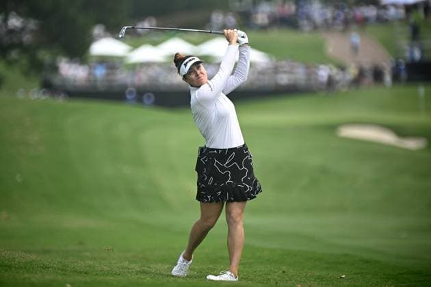 GOLF AUSTRALIAN OPEN, Hannah Green of Australia plays a shot from the 8th fairway during Round 1 of the Women?s Australian Open 2023 at the Australian Golf Club in Sydney, Thursday, November 30, 2023. ( NO ARCHIVING, EDITORIAL USE ONLY, NO USE IN BOOKS WITHOUT CONSENT SYDNEY NEW SOUTH WALES AUSTRALIA  Copyright: xDANxHIMBRECHTSx 20231130001871796731