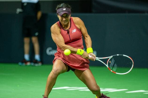 Andorra Open 2023 Heather Watson of Great Britain is in action against Alina Charaeva of Russia during the Round of 16 of the Creand Andorra Open Women s Tennis Association WTA, Tennis Damen 2023 tennis tournament at the Poliesportiu d Andorra in Andorra La Vella, Andorra, on November 29, 2023. Andorra  Copyright: xMartinxSilvaxCosentinox originalFilename:silvacosentino-heatherw231129_npUK2.jpg