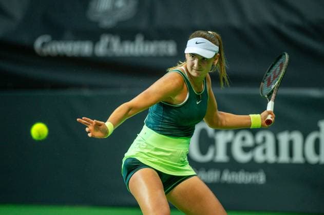 Andorra Open 2023 Victoria Jimenez Kasintseva of Andorra is in action against Clara Tauson of Denmark during the Round of 32 of the Creand Andorra Open Women s Tennis Association WTA, Tennis Damen 2023 tennis tournament at the Poliesportiu d Andorra in Andorra la Vella, Andorra, on November 29, 2023. Andorra  Copyright: xMartinxSilvaxCosentinox originalFilename:silvacosentino-victoria231129_npV7S.jpg