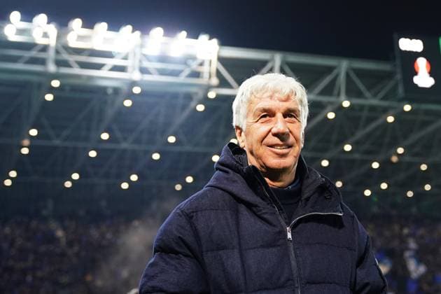 Fußball, EL, Atalanta Bergamo - Sporting Lissabon Foto Spada LaPresse 30 Novembre 2023 - Bergamo , Italia - calcio - Atalanta vs Sporting Lisbona - Europa League 2023 2024 - Stadio Gewis Nella foto: Gian Piero Gasperini (Atalanta BC); 30 November , 2023 Bergamo , Italy - sport, calcio - Atalanta vs Sporting Lisboa , Europa League 2023 2024 - Gewis Stadium - In the pic : Gian Piero Gasperini (Atalanta BC);  Copyright: xSpada LaPressex