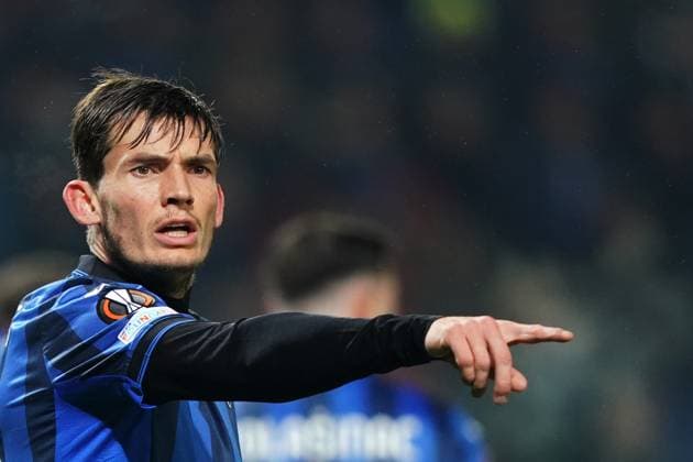 Fußball, EL, Atalanta Bergamo - Sporting Lissabon Foto Spada LaPresse 30 Novembre 2023 - Bergamo , Italia - calcio - Atalanta vs Sporting Lisbona - Europa League 2023 2024 - Stadio Gewis Nella foto: martin de rooni (Atalanta BC); 30 November , 2023 Bergamo , Italy - sport, calcio - Atalanta vs Sporting Lisboa , Europa League 2023 2024 - Gewis Stadium - In the pic : martin de rooni (Atalanta BC);  Copyright: xSpada LaPressex