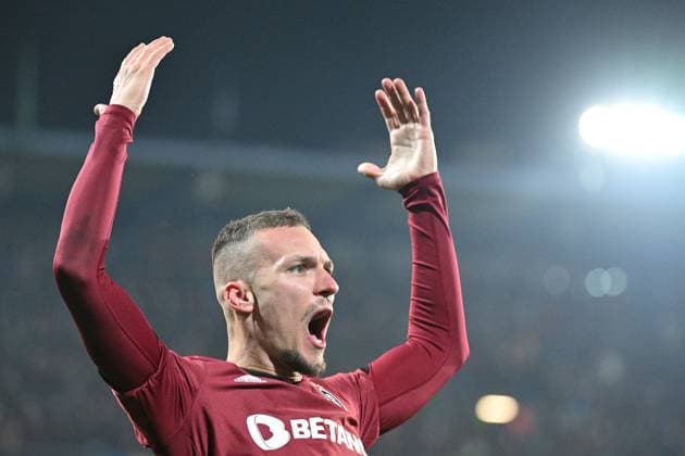 Sport Bilder des Tages Fußball, EL, Sparta Prag - Real Betis Sevilla Lukas Haraslin (Sparta) celebrates goal (1:0) during the UEFA Europa League, 5th round, Group C, match AC Sparta Praha vs Real Betis (Sevilla), in Prague, Czech Republic, on November 30, 2023. (CTKxPhoto MichalxKamaryt) CTKPhotoP2023113008708  CTKPhotoP2023113008708
