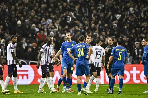 Christian Burgess (usg) FOOTBALL : Toulouse vs Union St Gilloise - Match 5 Phase de Groupe de la Ligue Europa - Toulouse - 30-11-2023 ThierryBreton Panoramic 