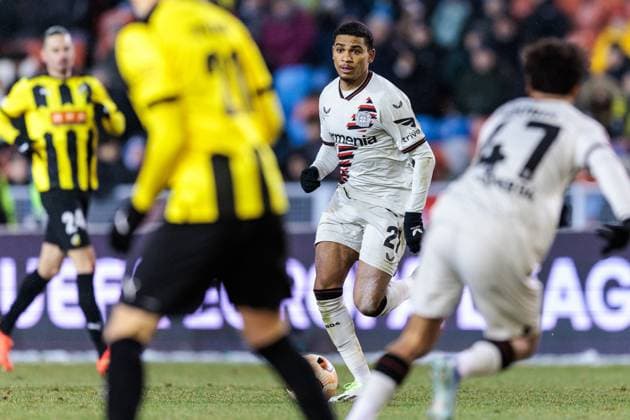 231130 Amine Adli of Bayer Leverkusen during the UEFA Europa League football match between BK Häcken and Bayer Leverkusen on November 30, 2023 in Gothenburg. Photo: Michael Erichsen BILDBYRAN COP 89 MI0578 fotboll football soccer fotball uefa europa league bk häcken bayer leverkusen bbeng Copyright: MICHAELxERICHSEN BB231130MI074