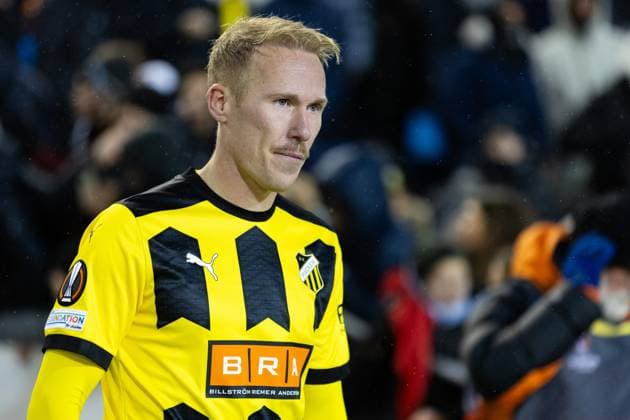 231130 Mikkel Rygaard Jensen of BK Häcken during the UEFA Europa League football match between BK Häcken and Bayer Leverkusen on November 30, 2023 in Gothenburg. Photo: Michael Erichsen BILDBYRAN COP 89 MI0578 bayer leverkusen bbeng bk häcken football fotball fotboll soccer uefa europa league Copyright: MICHAELxERICHSEN BB231130MI081