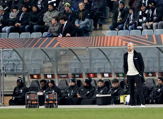 SOCCER - UEFA EL, Sturm vs Czestochowa GRAZ,AUSTRIA,30.NOV.23 - SOCCER - UEFA Europa League, group stage, SK Sturm Graz vs Rakow Czestochowa. Image shows head coach Christian Ilzer (Sturm).  GEPAxpictures xHansxOberlaender