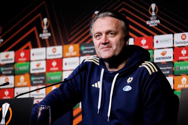 Europa League i fotball 2023: Molde - Qarabag (2-2) Molde 20231130. Moldes trener Erling Moe etter Europa League kampen i fotball mellom Molde og Qarabag pa Aker Stadion. Foto: Svein Ove Ekornesvag NTB Molde Norge EDITORIAL USE ONLY. RESTRICTED USE FOR BETTING COMPANIES Ref:_SPO7vZGMNSFRWQ.jpg  Copyright: xSveinxOvexEkornesvagx xNTBx