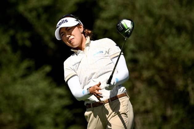 GOLF AUSTRALIAN OPEN, Jenny Shin of the USA plays a shot from the 16th tee during Round 2 of the Women?s Australian Open 2023 at the Lakes Golf Club in Sydney, Friday, December 1, 2023. ( NO ARCHIVING, EDITORIAL USE ONLY, NO USE IN BOOKS WITHOUT CONSENT SYDNEY NEW SOUTH WALES AUSTRALIA  Copyright: xDANxHIMBRECHTSx 20231201001872146175