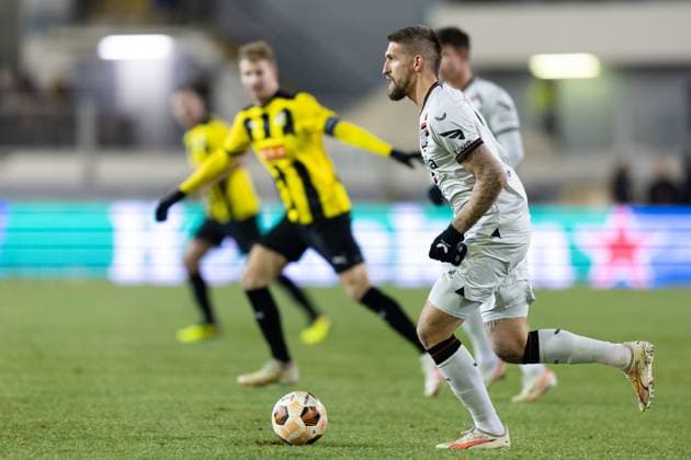 231130 Robert Andrich of Bayer Leverkusen during the UEFA Europa League football match between BK Häcken and Bayer Leverkusen on November 30, 2023 in Gothenburg. Photo: Michael Erichsen BILDBYRAN COP 89 MI0578 bayer leverkusen bbeng bk häcken football fotball fotboll soccer uefa europa league Copyright: MICHAELxERICHSEN BB231130MI106