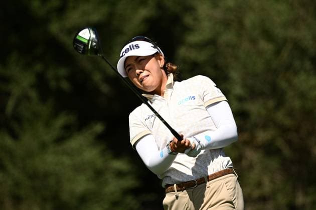 GOLF AUSTRALIAN OPEN, Jenny Shin of the USA plays a shot from the 16th tee during Round 2 of the Women?s Australian Open 2023 at the Lakes Golf Club in Sydney, Friday, December 1, 2023. ( NO ARCHIVING, EDITORIAL USE ONLY, NO USE IN BOOKS WITHOUT CONSENT SYDNEY NEW SOUTH WALES AUSTRALIA  Copyright: xDANxHIMBRECHTSx 20231201001872146409
