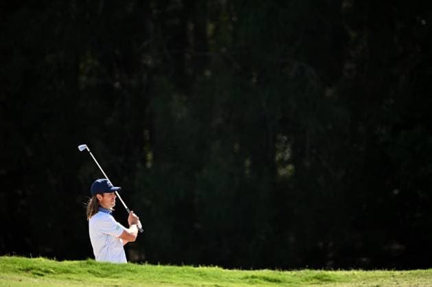 GOLF AUSTRALIAN OPEN, Aaron Baddeley of Australia plays a shot from a bunker on the 14th fairway during Round 2 of the Australian Open 2023 at the Lakes Golf Club in Sydney, Friday, December 1, 2023. ( NO ARCHIVING, EDITORIAL USE ONLY, NO USE IN BOOKS WITHOUT CONSENT SYDNEY NEW SOUTH WALES AUSTRALIA  Copyright: xDANxHIMBRECHTSx 20231201001872148725