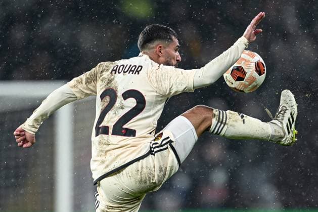 Geneve, Switzerland, 30.11.23: Houssem Aouar (22 Roma) during the Europa League group stage match between Servette FC and AS Roma at Stade de Geneve in Geneve, Switzerland Soccer (Cristiano Mazzi SPP) Copyright: xCristianoxMazzix xSPPx spp-en-CrMaSp-CM2_3018