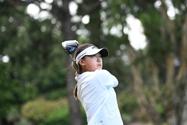 GOLF AUSTRALIAN OPEN, Rachel Lee tee?s off on the 14th during Round 2 of the Australian Open 2023 at the Australian Golf Club in Sydney, Friday, December 1, 2023. ( NO ARCHIVING, EDITORIAL USE ONLY, NO USE IN BOOKS WITHOUT CONSENT SYDNEY NEW SOUTH WALES AUSTRALIA  Copyright: xDANxHIMBRECHTSx 20231201001872221574