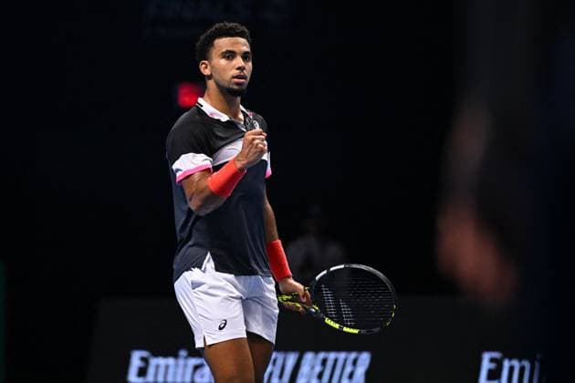 Tennis, Next Gen ATP Finals in Dschidda NextGen ATP, Tennis Herren Finals - Jeddah Luca Van Assche (FRA) during his third round match at the 2023 NextGen ATP Finals in Jeddah, Saudi Arabia, on November 30, 2023. Photo by Corinne Dubreuil ABACAPRESS.COM Jeddah Saudi Arabia  Copyright: xDubreuilxCorinne ABACAx