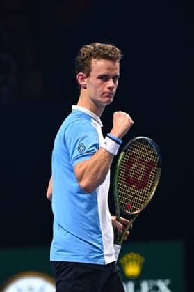Tennis, Next Gen ATP Finals in Dschidda NextGen ATP, Tennis Herren Finals - Jeddah Luca Van Assche (FRA) during his third round match at the 2023 NextGen ATP Finals in Jeddah, Saudi Arabia, on November 30, 2023. Photo by Corinne Dubreuil ABACAPRESS.COM Jeddah Saudi Arabia  Copyright: xDubreuilxCorinne ABACAx