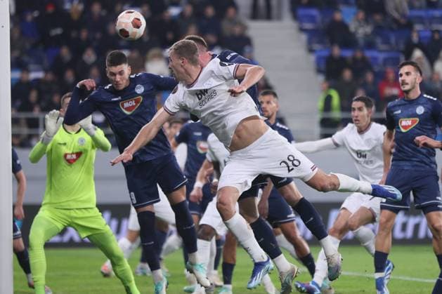 TSC BACKA TOPOLA vs WEST HAM TOMAS SOUCEK football TSC Backa Topola vs West Ham UEFA Europa league TSC arena stadium, Backa Topola, Serbia 30.11.2023 Foto: FOOTBALL, UEFA EUROPA LEAGUE, TSC BACKA TOPOLA, West Ham Backa Topola TSC Arena Serbia Copyright: xMarkoxMetlas xMNxPressx