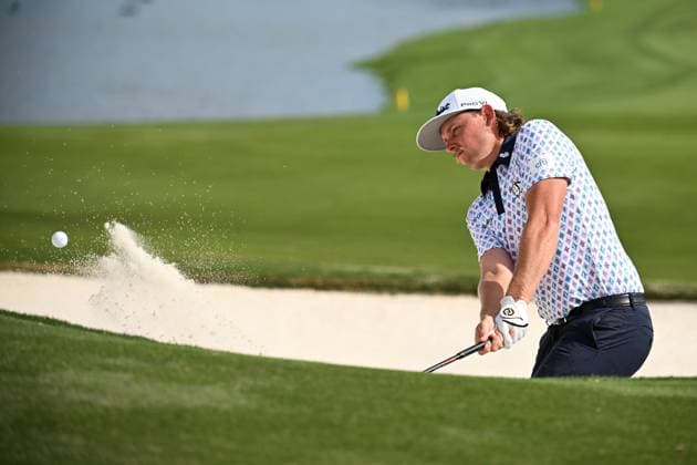 GOLF AUSTRALIAN OPEN, Cam Smith of Australia plays a shot from the bunker on the 18th hole during Round 2 of the Australian Open 2023 at the Australian Golf Club in Sydney, Friday, December 1, 2023. ( NO ARCHIVING, EDITORIAL USE ONLY, NO USE IN BOOKS WITHOUT CONSENT SYDNEY NEW SOUTH WALES AUSTRALIA  Copyright: xDANxHIMBRECHTSx 20231201001872263949
