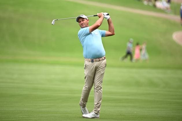 GOLF AUSTRALIAN OPEN, Sam Brazel of Australia plays a shot from the 1st fairway during Round 3 of the Australian Open 2023 at the Australian Golf Club in Sydney, Saturday, December 2, 2023. ( NO ARCHIVING, EDITORIAL USE ONLY, NO USE IN BOOKS WITHOUT CONSENT SYDNEY NEW SOUTH WALES AUSTRALIA  Copyright: xDANxHIMBRECHTSx 20231202001872584852