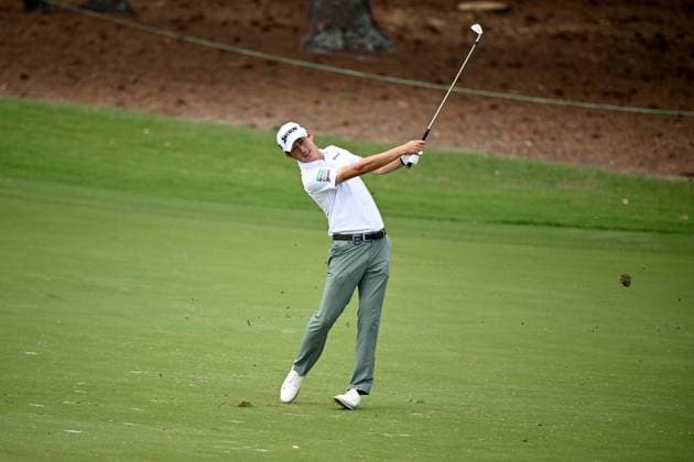 GOLF AUSTRALIAN OPEN, Rikuya Hoshino of Japan plays a shot on the 17th fairway during Round 3 of the Australian Open 2023 at the Australian Golf Club in Sydney, Saturday, December 2, 2023. ( NO ARCHIVING, EDITORIAL USE ONLY, NO USE IN BOOKS WITHOUT CONSENT SYDNEY NEW SOUTH WALES AUSTRALIA  Copyright: xDANxHIMBRECHTSx 20231202001872601539