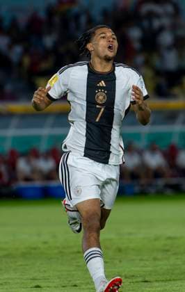 02.12.2023, Fussball U-17-Weltmeisterschaft 2023, Finale: Deutschland - Frankreich, im Manahan Stadium (Surakarta). Paris Brunner (Deutschland)