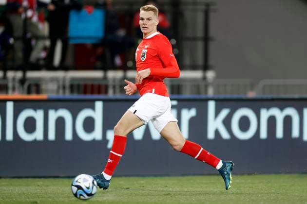 LIENHART Philipp Team Oesterreich DFB Freundschaftsspiel Oesterreich - Deutschland 2 :0 am 21.11.2023 in Wien DFL REGULATIONS PROHIBIT ANY USE OF PHOTOGRAPHS as IMAGE SEQUENCES and or QUASI-VIDEO Copyright: xLacixPerenyix