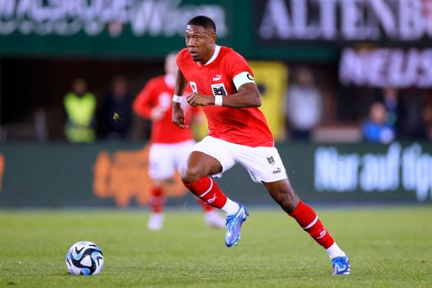ALABA David Kapitaen Team Oesterreich DFB Freundschaftsspiel Oesterreich - Deutschland 2 :0 am 21.11.2023 in Wien DFL REGULATIONS PROHIBIT ANY USE OF PHOTOGRAPHS as IMAGE SEQUENCES and or QUASI-VIDEO Copyright: xLacixPerenyix