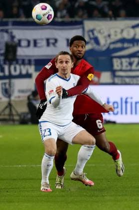 02.12.2023, xgox, Fussball 2.Bundesliga, 1.FC Magdeburg - 1.FC Kaiserslautern emspor, v.l. Baris Atik (1.FC Magdeburg) Almamy Toure (1. FC Kaiserslautern) Zweikampf, Aktion, action, battle for the ball (DFL DFB REGULATIONS PROHIBIT ANY USE OF PHOTOGRAPHS as IMAGE SEQUENCES and or QUASI-VIDEO) Magdeburg