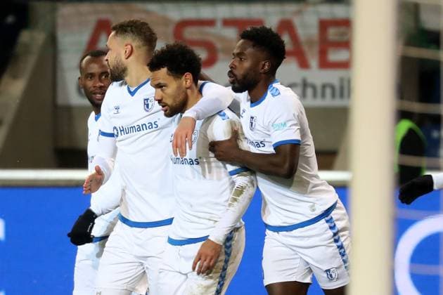 02.12.2023, xgox, Fussball 2.Bundesliga, 1.FC Magdeburg - 1.FC Kaiserslautern emspor, v.l. Torjubel nach dem Tor zum celebrating the goal celebrate 2:1 durch Herbert Bockhorn (1.FC Magdeburg) (DFL DFB REGULATIONS PROHIBIT ANY USE OF PHOTOGRAPHS as IMAGE SEQUENCES and or QUASI-VIDEO) Magdeburg
