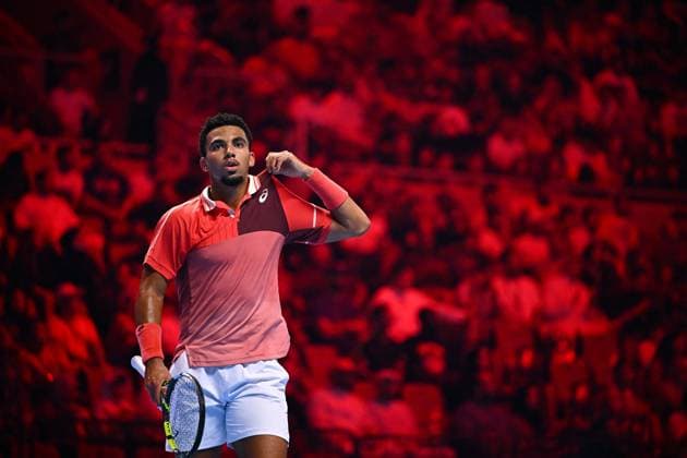 Medjedovic Wins Next Gen ATP, Tennis Herren Finals - Jeddah Arthur Fils (FRA) during the final at the 2023 Next Gen ATP Finals in Jeddah, SAUDI ARABIA, on December 2, 2023. Photo by Corinne Dubreuil ABACAPRESS.COM Jeddah Saudi Arabia  Copyright: xDubreuilxCorinne ABACAx