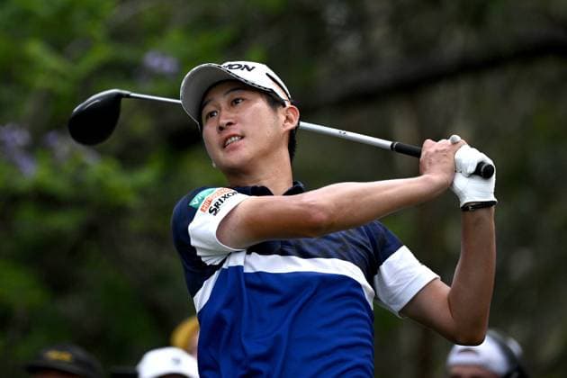 GOLF AUSTRALIAN OPEN, Rikuya Hoshino of Japan plays a shot from the 18th tee during the first playoff hole of Round 4 of the Australian Open 2023 at the Australian Golf Club in Sydney, Sunday, December 3, 2023. ( NO ARCHIVING, EDITORIAL USE ONLY, NO USE IN BOOKS WITHOUT CONSENT SYDNEY NEW SOUTH WALES AUSTRALIA  Copyright: xDANxHIMBRECHTSx 20231203001872999833