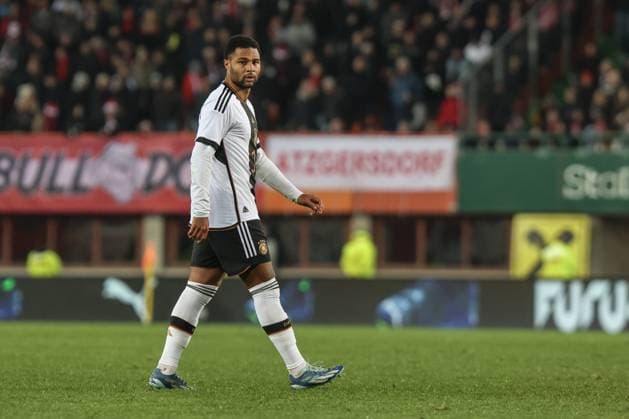Fussball, UEFA Länderspiel Saison 2023 24 Freundschaftsspiel Österreich - Deutschland 21.11.2023, Ernst-Happel-Stadion Wien Serge Gnabry (Deutschland, 10) Wien Ernst-Happel-Stadion Wien Wien Österreich