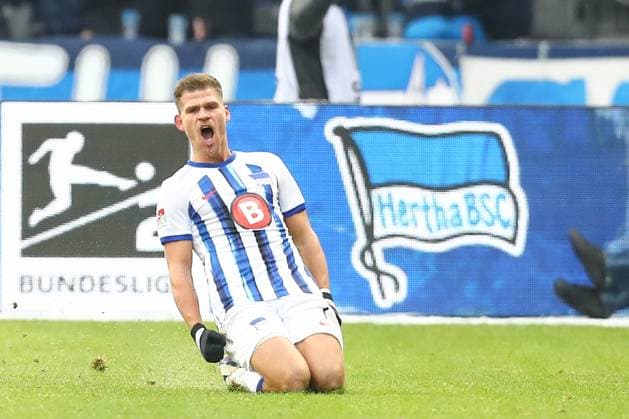 Bilder des Jahres 2023, Sport 12 Dezember Sport Themen der Woche KW48 Sport Bilder des Tages 03.12.2023, xtgx, Fussball 2. Bundesliga, Hertha BSC - SV Elversberg emspor, v.l. Florian Niederlechner (Hertha, 7) Jubel, Torjubel, jubelt ueber das Tor, celebrate the goal, celebration (DFL DFB REGULATIONS PROHIBIT ANY USE OF PHOTOGRAPHS as IMAGE SEQUENCES and or QUASI-VIDEO) Berlin *** 03 12 2023, xtgx, Fußball 2 Bundesliga, Hertha BSC SV Elversberg emspor, v l Florian Niederlechner Hertha, 7 Jubel, Torjubel, jubelt ueber das Tor, celebrate the goal, celebration DFL DFB REGULATIONS PROHIBIT ANY USE OF PHOTOGRAPHS as IMAGE SEQUENCES and or QUASI VIDEO Berlin