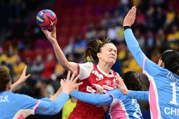 GÖTEBORG 20231203 Kroatiens Valentina Blazevic under söndagens match i handbolls-VM, grupp A, mellan Kroatien och Kina i Scandinavium. GÖTEBORG Sverige x9200x