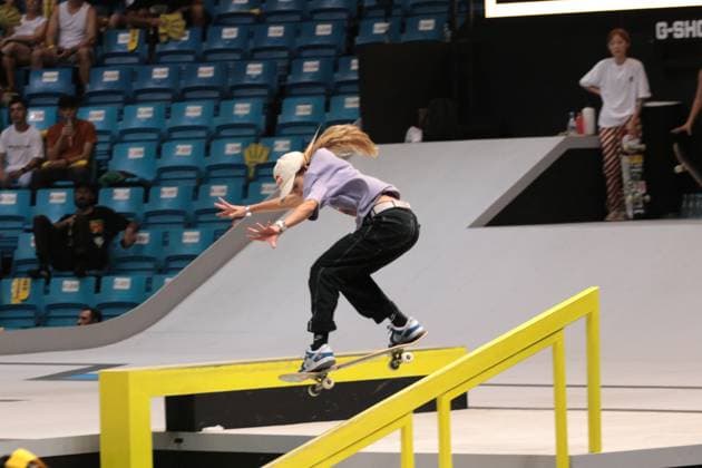 Sport Themen der Woche KW48 Super Crown women s final Sao Paulo (SP), 12 03 2023 - SLS WOMEN S FINAL SP - Final of the SLS Super Crown in Sao Paulo on the morning of this Sunday, December 3rd, at the Ibirapuera Gymnasium in the south of the Capital. Brazilian Rayssa Leal became champion. (Foto: Fabricio Bomjardim Thenews2 imago images) SPO  Copyright: xFabricioxBomjardimxdaxSilvax