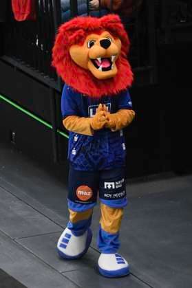 GER; 1.VBL, SVG Lueneburg vs FT 1844 Freiburg, 04.12.2023, LKH Arena, Lueneburg, GER; 1. VBL, SVG Lueneburg vs FT 1844 Freiburg, im Bild Feature das Maskottchen des SVG Ballue