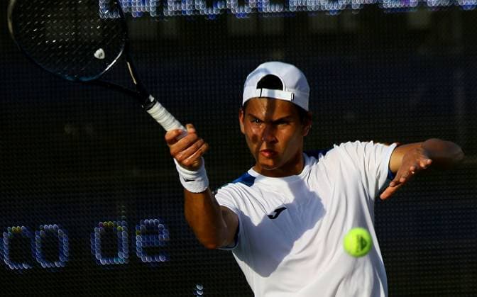December 5, 2023, Puerto Cabello, Carabobo, Venezuela: December 05, 2023. Ignacio Parisca, From Venezula, during the match in the Dracula Open international tennis tournament in the city of Puerto Cabello, Venezuela. Photo: Puerto Cabello Venezuela - ZUMAhe3_ 0372147773st Copyright: xJuanxCarlosxHernandezx