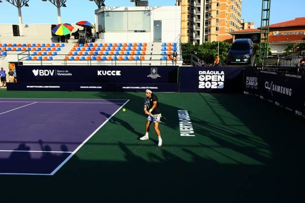 December 5, 2023, Puerto Cabello, Carabobo, Venezuela: December 05, 2023. Juan Bautista Torres, from Argentina, participates in the Dracula Open international tennis tournament in the city of Puerto Cabello, Venezuela. Photo: Puerto Cabello Venezuela - ZUMAhe3_ 0372147815st Copyright: xJuanxCarlosxHernandezx