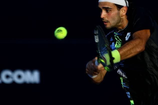 December 5, 2023, Puerto Cabello, Carabobo, Venezuela: December 05, 2023. Juan Bautista Torres, from Argentina, participates in the Dracula Open international tennis tournament in the city of Puerto Cabello, Venezuela. Photo: Puerto Cabello Venezuela - ZUMAhe3_ 0372151257st Copyright: xJuanxCarlosxHernandezx